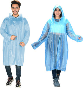 Solid Unisex Rain Poncho