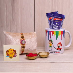 Expleasia Thread HD-24Rakhi-MugCombo-2Chocolate-2 Assorted Rakhi, Mug,  Greeting Card, Chawal Roli Pack Set Price in India - Buy Expleasia Thread  HD-24Rakhi-MugCombo-2Chocolate-2 Assorted Rakhi, Mug, Greeting Card, Chawal  Roli Pack Set online at 