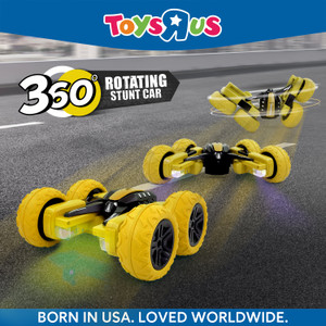 Toys R Us Fastlane kids 360 rechargeable racing double sided flip Rotating Stunt Car with Lights kids 360 rechargeable racing double sided flip