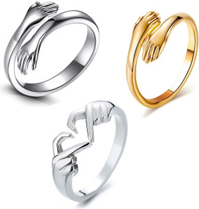 Uniqon Pack Of 3 CMB7877 Love Gesture Couple Hands Than Heart Hug
