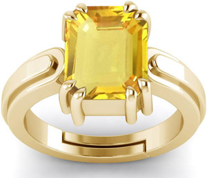 DINJEWEL 8.00 Cts. Pukhraj Stone Original Certified Yellow