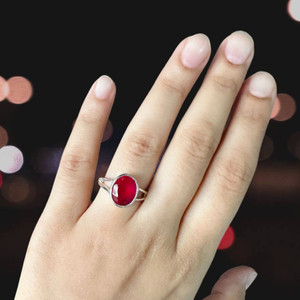 Chopra Gems Unique Effective 100 Original Ruby Manik Stone Ring