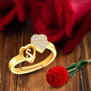 S alphabet shop gold ring design