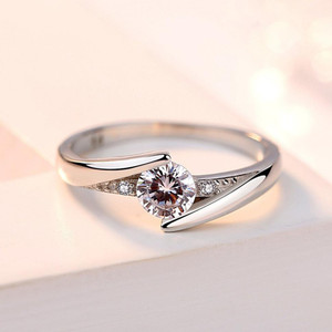 MYKI Sizzling Solitaire Adjustable Ring For Women Girls Sterling Silver Swarovski Zirconia 24K White Gold Plated Ring Price in India Buy MYKI Sizzling Solitaire Adjustable Ring For Women Girls