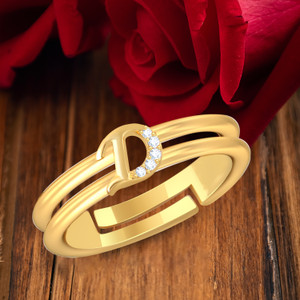 D letter gold rings best sale