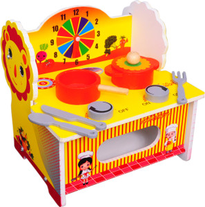 Simarr My First Kitchen Set Beautiful Kids Toy Set with Apron Chef Cap Yellow My First Kitchen Set Beautiful Kids Toy Set with Apron Chef Cap Yellow