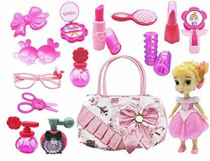 Globular Little Dolls Beauty Bag Set with Kids Accessories Beauty