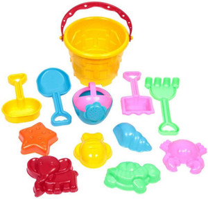 Kids Mandi Sand Kit Play Set with Bucket Shovels Molds Activity