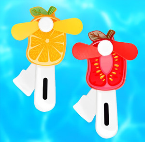 BEAUTYATH Set Of 2 Pcs Kids Hand Pressure Mini Fan Cute Handheld