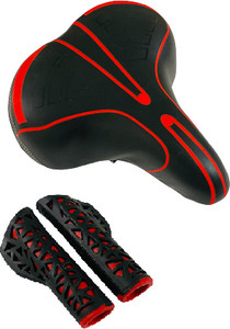 impetus Comfortable Cycle Seat Complete Handle Grip Combo MTB Bikes Red Saddle Buy impetus Comfortable Cycle Seat Complete Handle Grip Combo MTB Bikes Red Saddle Online at Best Prices in India
