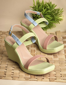 Multicolor wedge sandals store