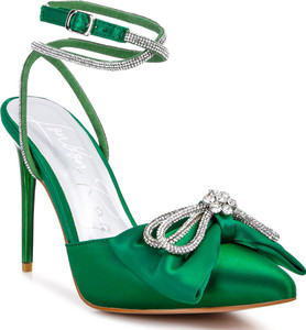 Emerald green strappy heels on sale