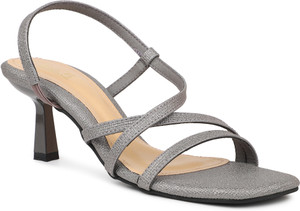 Grey strappy heels deals