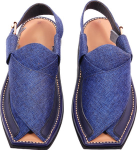 Blue on sale peshawari chappal