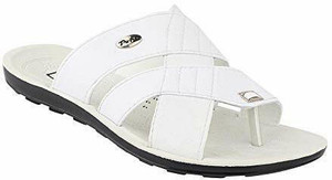 Pu-Pine Comfortable Trending Latest Premium Slippers Men White Casual