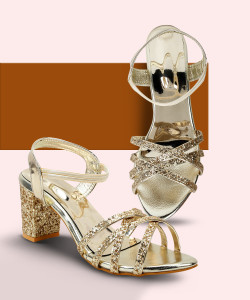 Stepee Women Gold Heels Buy Stepee Women Gold Heels Online at