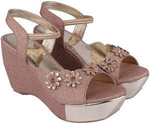 WESTERN VALLEY Women Pink Wedges Buy WESTERN VALLEY Women Pink