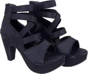 Buy BELLY BALLOT Women Black Heels Online at Best Price