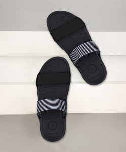 OMSHOES Men Black Blue Sandals Buy OMSHOES Men Black Blue