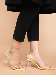 Yellow deals clear heels