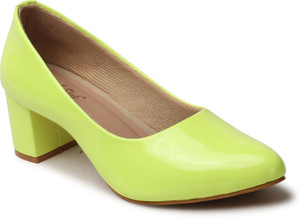 Lime green low heel shoes shop