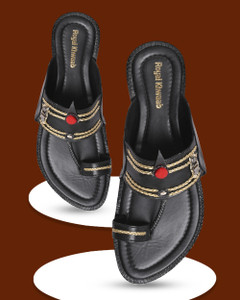 Kolhapuri chappal gents black 2025