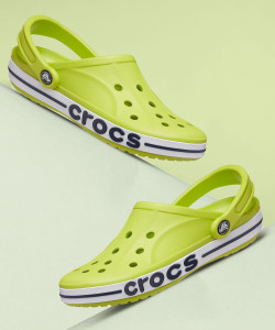 Yellow and green shop crocs