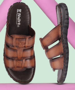 Red chief tan slippers sales