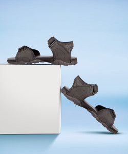 Men Sparx Men SS 702 Black Red Floater Sandals Black