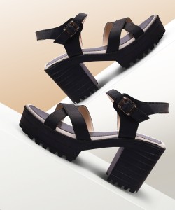 Shoecloud Women Black Heels