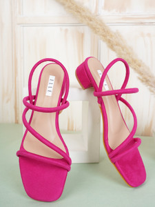 Pink flip top flop heels