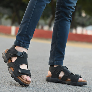 Biggie Men Black Sandals Buy Biggie Men Black Sandals Online at