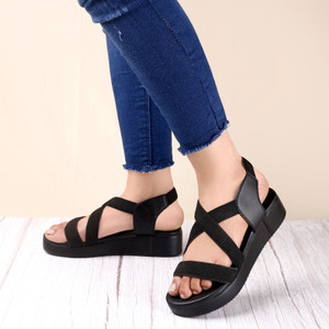 Kraasa Women Black Wedges Buy Kraasa Women Black Wedges Online