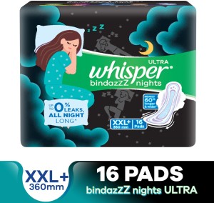 Whisper Bindazzz Nights XXL+ Sanitary Pad