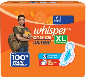 Whisper Choice Ultra XL Wings Sanitary Pad