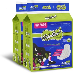 Safeever XXL Jumbo Sanitary Pads For Heavy Flow ( 80 Pads ) Super Soft &  Cotton Sanitary Pad, Buy Women Hygiene products online in India