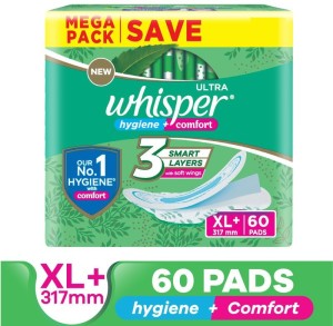 Whisper Ultra Clean XL+ Hygiene & Comfort Sanitary Pad