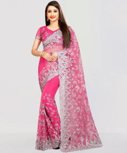 Buy YARA CREATION Printed Bollywood Net Pink Sarees Online Best Price In India Flipkart