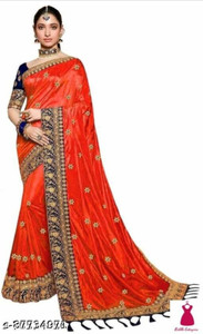 Buy Yash Fashion Self Design Daily Wear Art Silk Orange Sarees