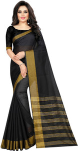 Buy Suali Printed Bollywood Cotton Silk Black Sarees Online Best Price In India Flipkart