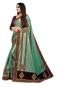 Buy QUEDDY S Embroidered Bollywood Lycra Blend Light Blue Sarees Online Best Price In India Flipkart