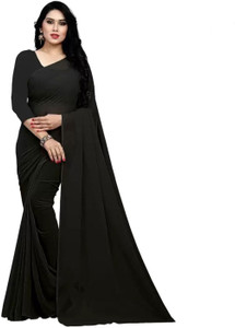 Plain georgette sarees online flipkart cheap