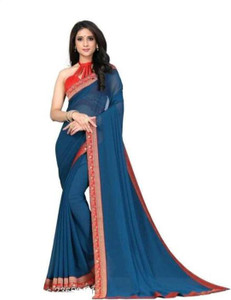 Plain georgette sarees online flipkart clearance