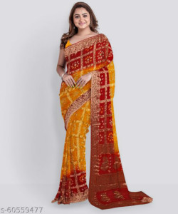 Buy SONAM SAREES Woven Bandhani Chanderi Multicolor Sarees Online Best Price In India Flipkart