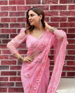 Party wear saree on flipkart discount