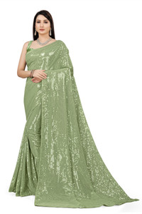 Buy Clemira Embellished Bollywood Georgette Green Sarees Online Best Price In India Flipkart