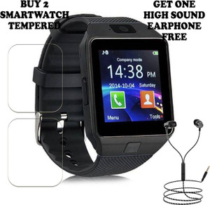 ARBAN Tempered Glass Guard for YD DZ09 Black phone Smartwatch BUY PACK 2 AND GET ONE EARPHONE FREE ARBAN Flipkart