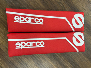 Red seat online belt pads