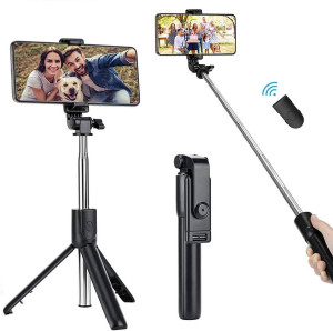 Flipkart SmartBuy R1 Bluetooth Selfie Stick with Remote 3 in 1 Multifunctional Selfie Stick Tripod Monopod Stand Mobile Stand Compatible with All Mobile Phones Bluetooth Selfie Stick Price in India Bu...