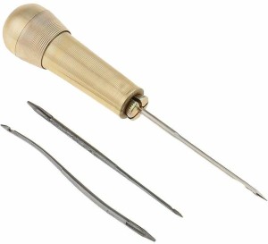 Bookbinding Awl Tool - Pack of 6 - Wooden Awl Tool for Working with Leather  - Stitching Embroidery Awl Tool - Leather Scratch Awl